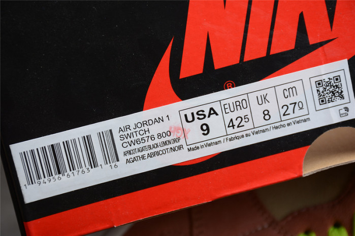 jordan 1 high switch peach cw6576-800