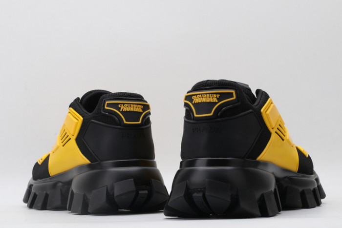 PRAD BLACK YELLOW SNEAKERS