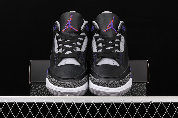 jordan 3 retro black court purple - ct8532-050