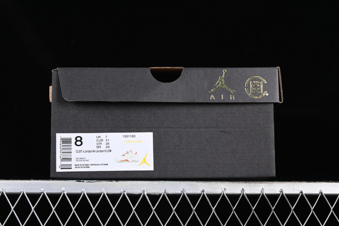 air jordan 5 low white/green/red/grey 1551183