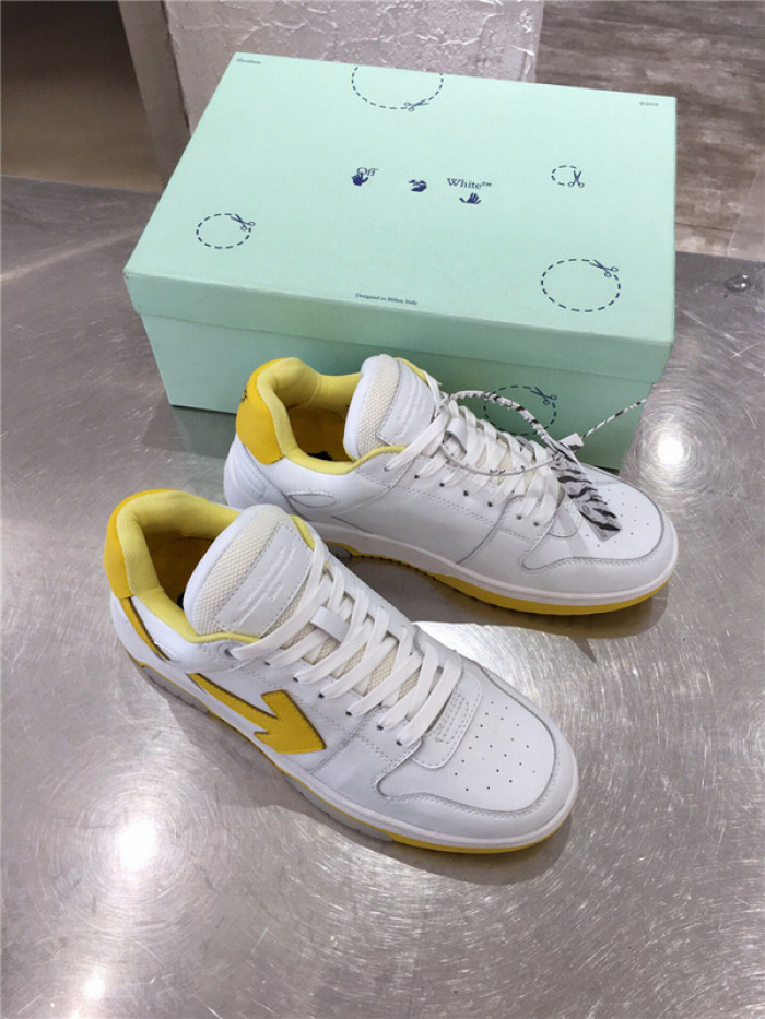 ofw out of office low-top leather sneakers