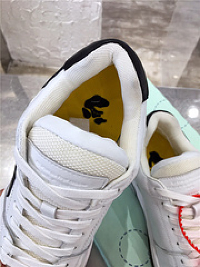 ofw out of office low-top leather sneakers