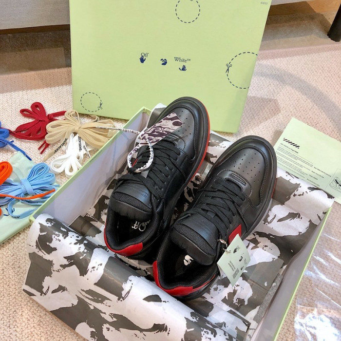 ofw out of office low-top leather sneakers