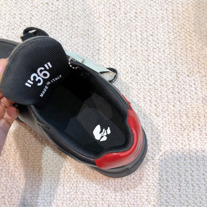 ofw out of office low-top leather sneakers