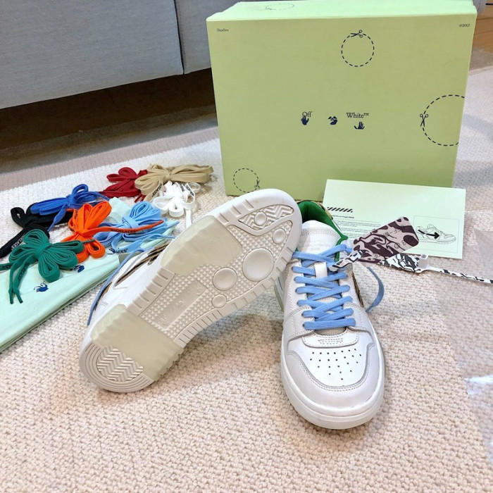 ofw out of office low-top leather sneakers