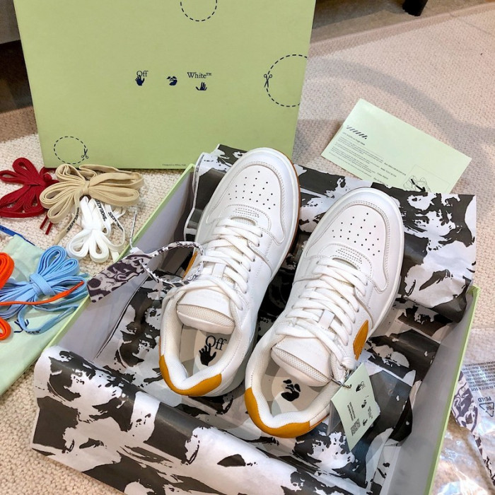 ofw out of office low-top leather sneakers