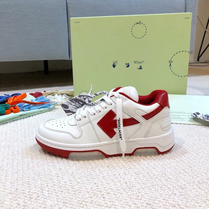 ofw out of office low-top leather sneakers