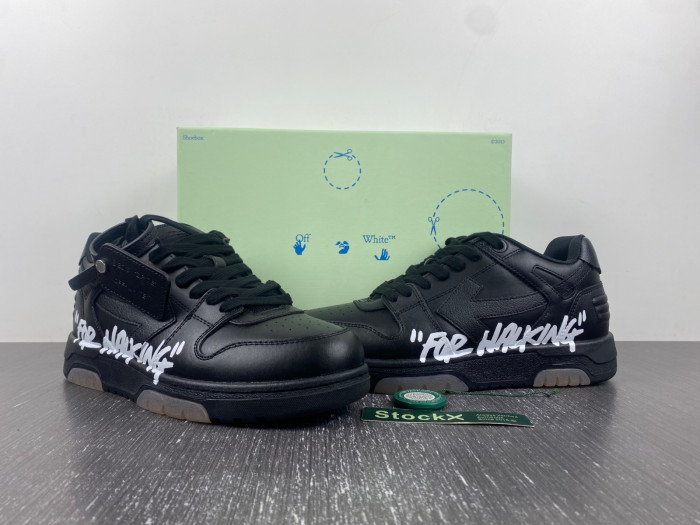 ofw out of office low-top leather sneakers