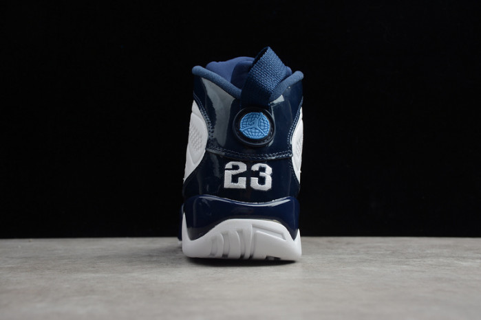 air jordan 9 unc white/university blue-midnight navy 302370-145