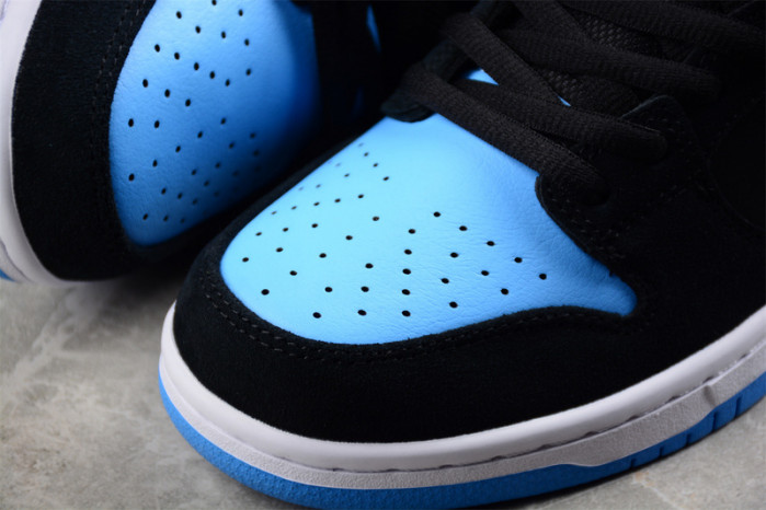 nike sb dunk low black university blue men