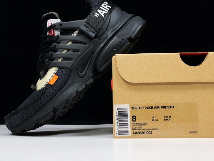 ofw x nike air presto black - aa3830-002