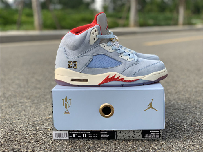 trophy room x air jordan 5 retro "ice blue" ci1899-400