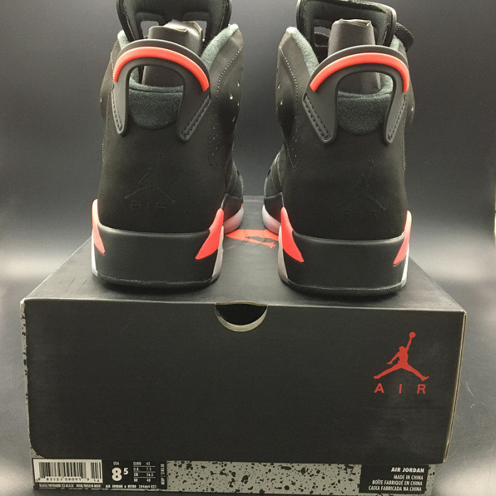 AIR JORDAN 6 RETRO "INFRARED 2014" BLACK MENS 384664-023