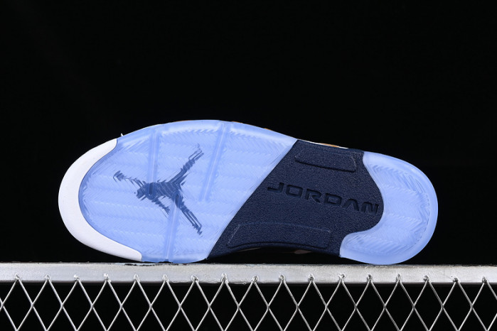 air jordan 5 low dunk from above white/blue 819171-135