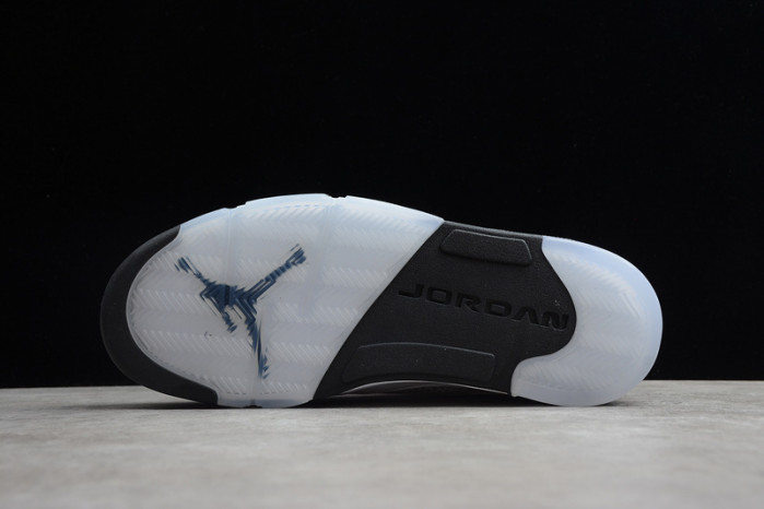 air jordan 5 retro low white/wolf grey-black 819172-122