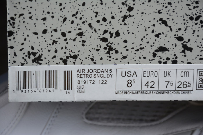 air jordan 5 retro low white/wolf grey-black 819172-122