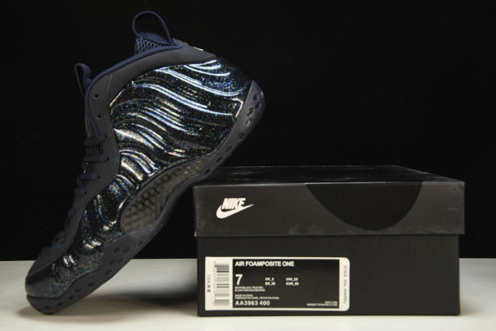 nike air foamposite one obsidian glitter aa3963-400