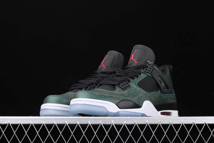 air jordan 4 laser green/blaca/white aj4-1043515