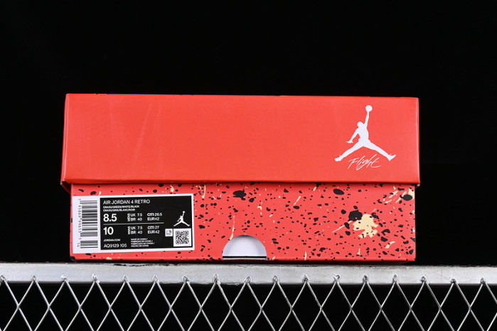 jordan air jordan 4 retro white/red/black/yellow aq9129-105