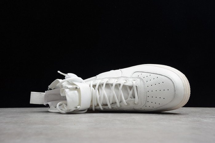 NIKE AIR FORCE 1 MID “TRIPLE IVORY” WHITE - AA6655-100