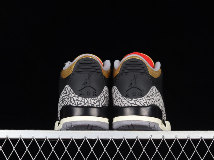 air jordan 3 black gold wmns ck9246-067