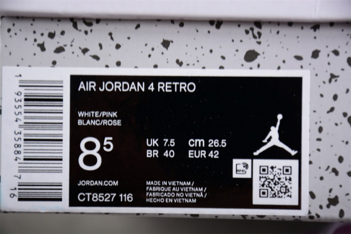 air jordan 4 white and pink ct8527-116