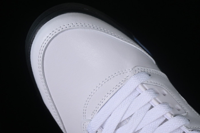 air jordan 5 low white/red/silver/black cu4523-100