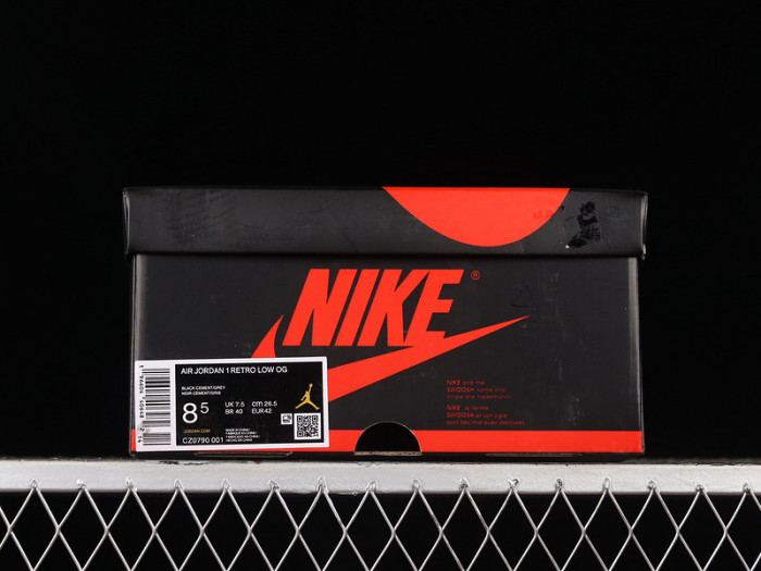 air jordan 1 low og black cement cz0790-001