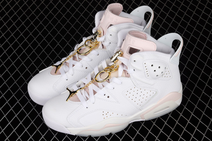 air jordan 6 retro gold hoops dh9696-100