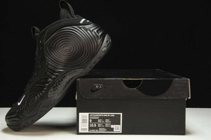 nike air foamposite one comme des garcons homme plus black dj7952-001