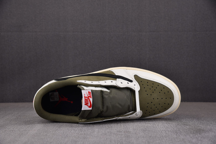 travis scott x air jordan 1 low og “medium olive” dm7866-200