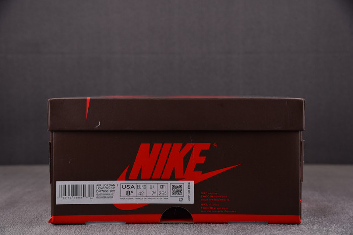 travis scott x air jordan 1 low og “velvet brown” dm7866-202