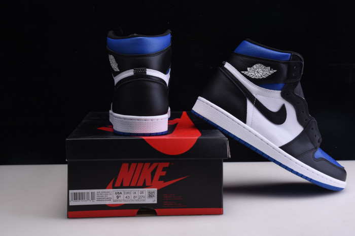 air jordan 1 retro high black game royal - 555088-041‎