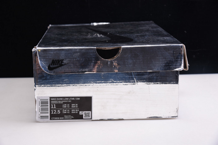 nike dunk low ofw university red - ct0856-600