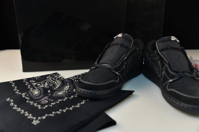 travis scott x air jordan 1 low “black phantom” dm7866-001