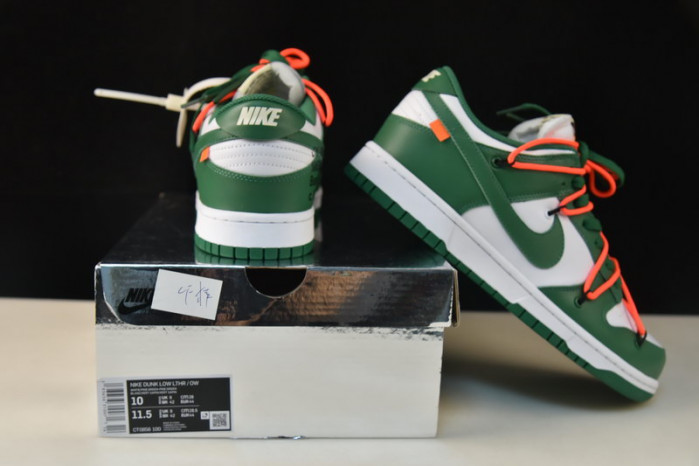 ofw nike dunk low pine green - ct0856-100