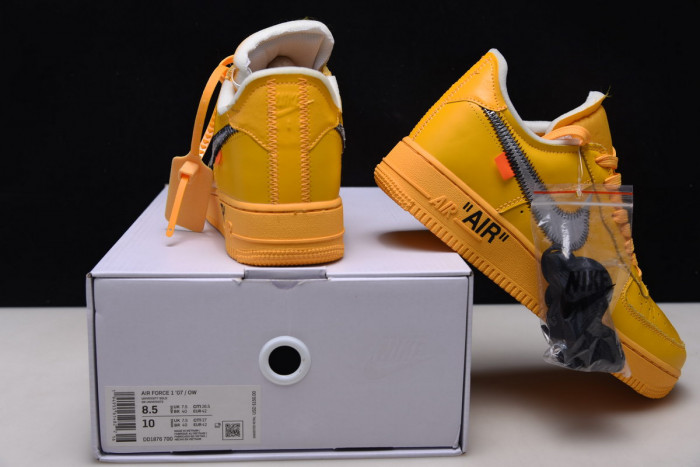 ofw x nike air force 1 low “university gold” dd1876-700