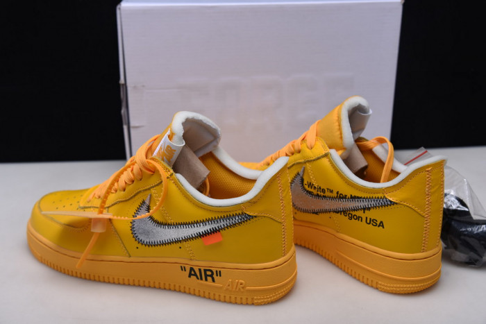 ofw x nike air force 1 low “university gold” dd1876-700