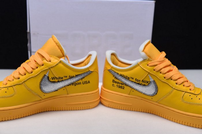 ofw x nike air force 1 low “university gold” dd1876-700