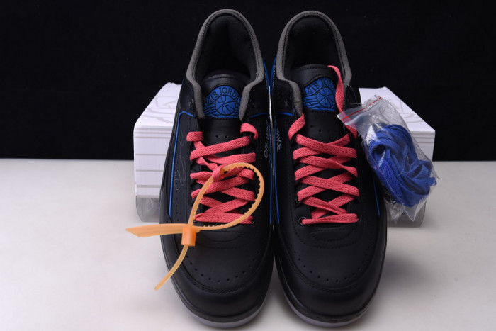 jordan 2 retro low sp ofw black blue dj4375-004