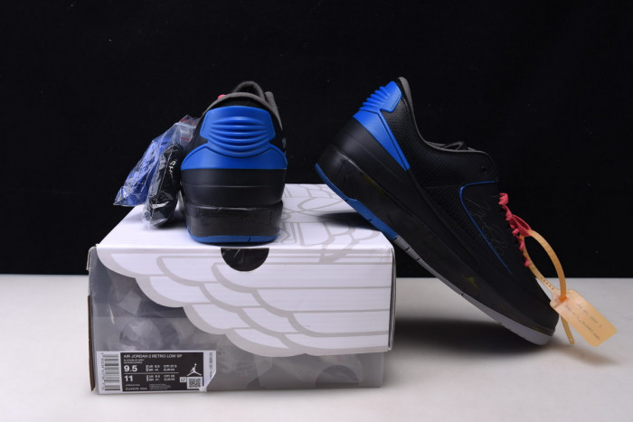 jordan 2 retro low sp ofw black blue dj4375-004