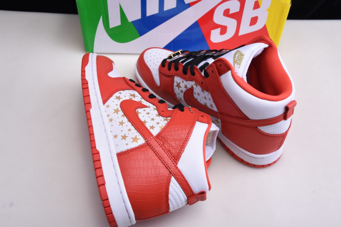 nike dunk high pro sb red stars 307385-161