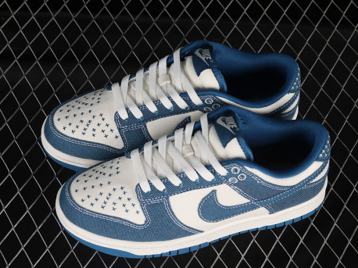 nike dunk low industrial blue sashiko dv0834 101