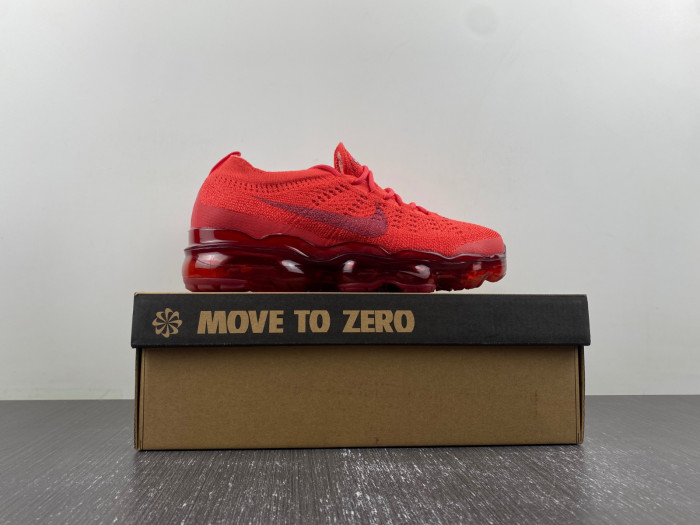 nike air vapormax 2023 flyknit triple red dv1678-600