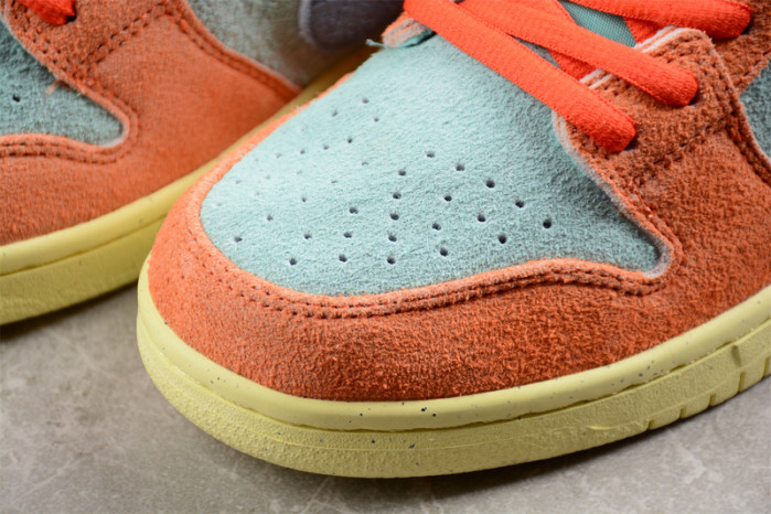 nike sb dunk low orange noise aqua dv5429-800