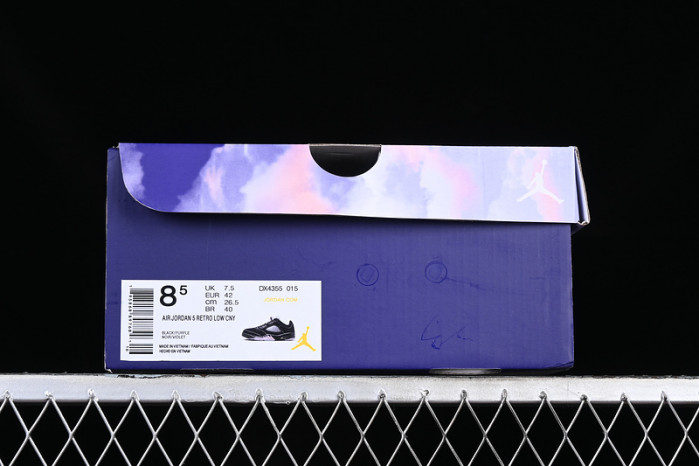 air jordan 5 low dongdan purple/black/grey dx4355-015