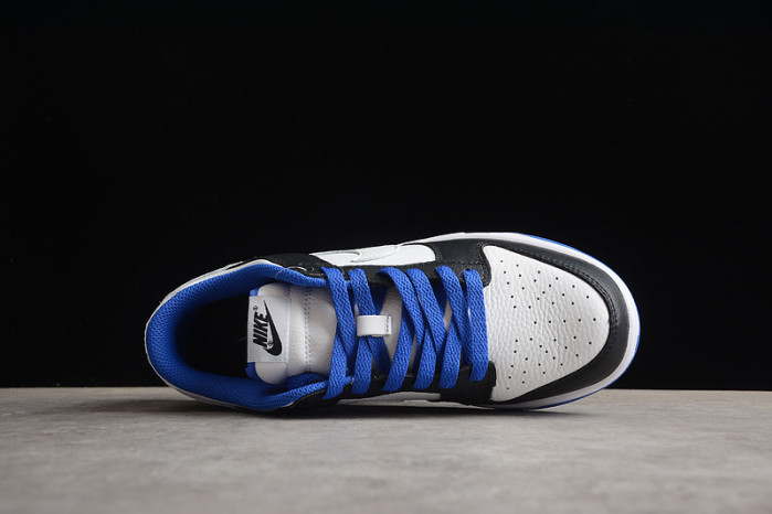 nike dunk low white black blue fd9064-110