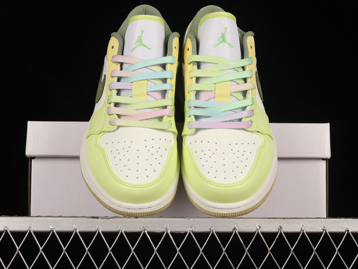 air jordan 1 low sail white oil green fd9906-131