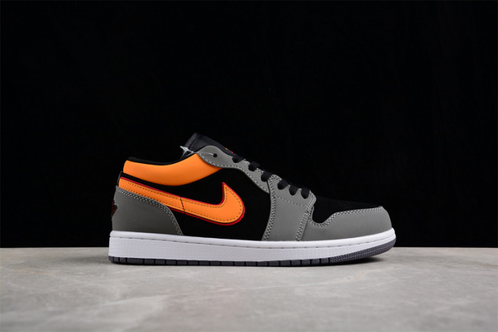 air jordan 1 low light graphite vivid orange fn7308-008