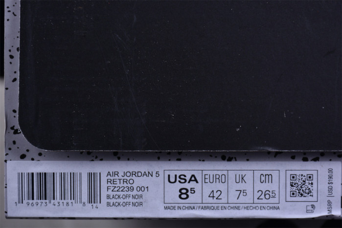air jordan 5 black cat fz2239-001